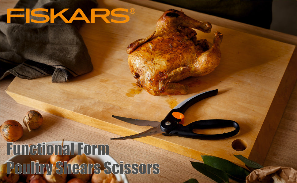 Fiskars Handle: Plastic With Softgrip; Blade: Japanese Stainless Steel Ff Poultry Shear 25Cm | 1003033