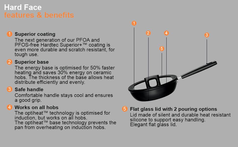 Fiskars Aluminium Hf Saut Pan 26Cm/2,8L W/Lid | 1052231