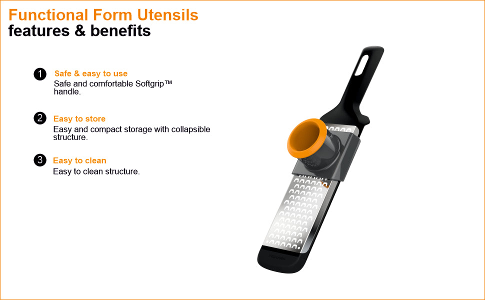 FISKARS Handle: Plastic with Softgrip; Blade: Japanese Stainless Steel Ff Grater Coarse | 1014410