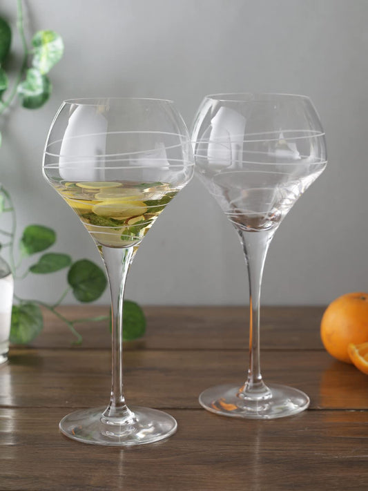 C & S ARABESQUE OPEN UP STEMMED GLASS 37