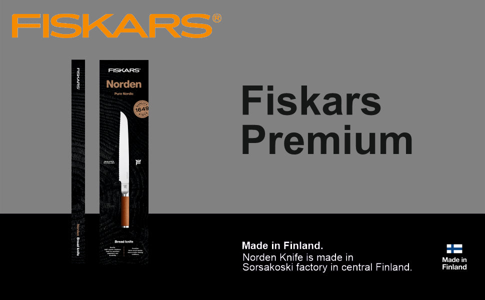 Fiskars Handle: Heat-Treated Birch; Blade: Stainless Steel Norden Bread Knife | 1026421