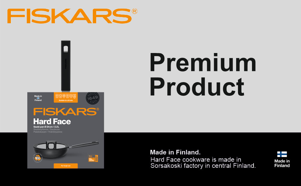 Fiskars Aluminium Hf Saut Pan 24Cm/2,2L W/Lid | 1052230