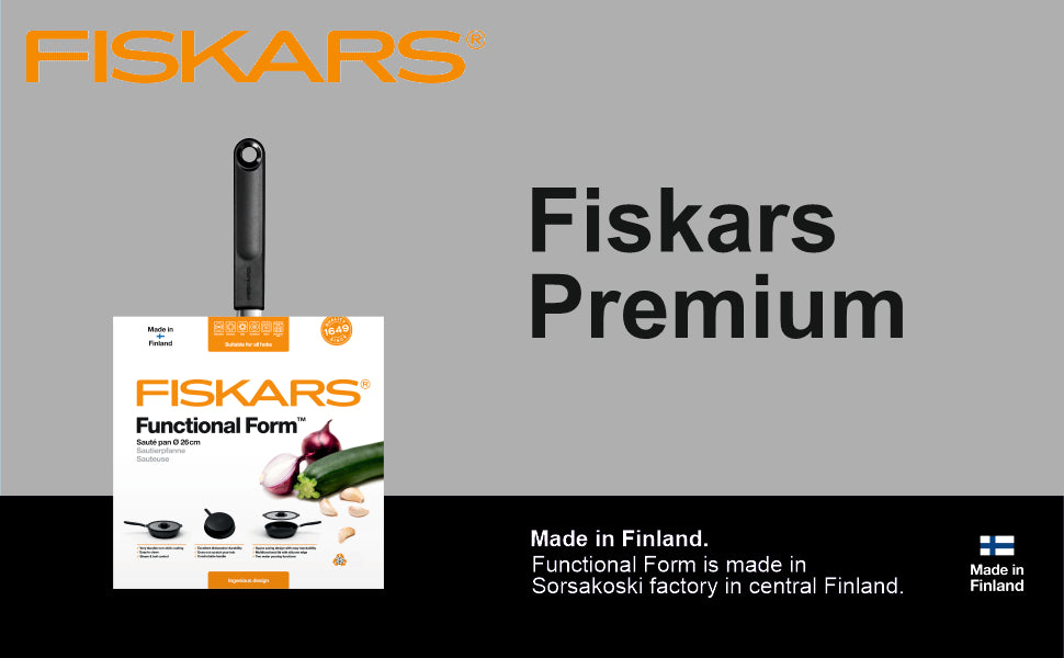 Fiskars Aluminium Ff Saut Pan 26Cm W/Lid | 1026575
