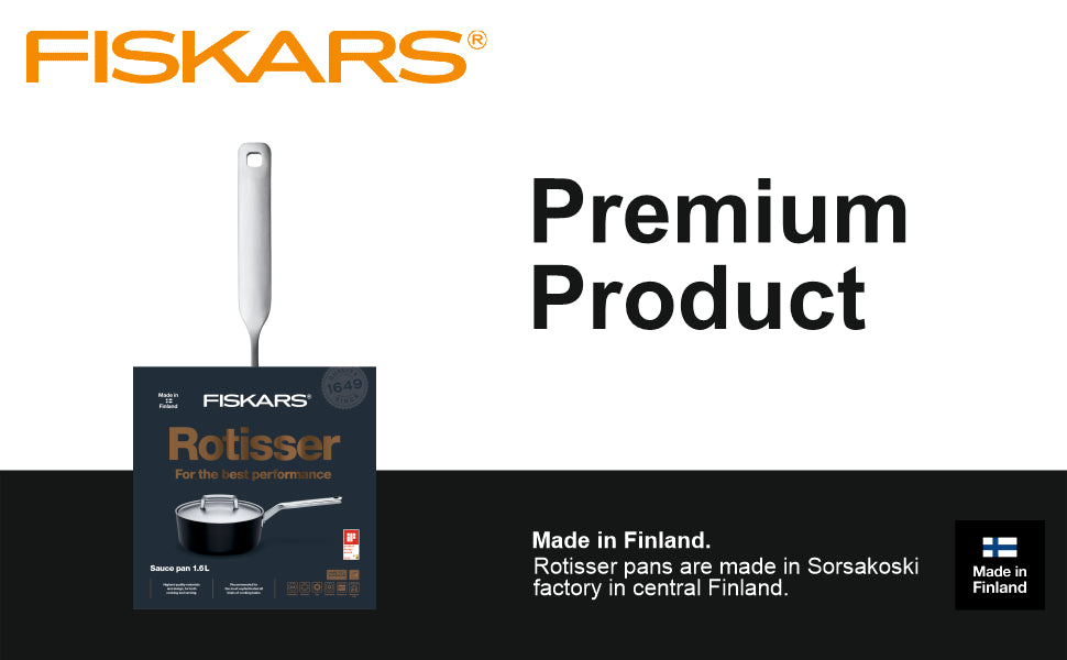 FISKARS Aluminium, Stainless Steel Lid Fiskars Rotisser Sauce Pan 1,6L W/Lid | 1023754