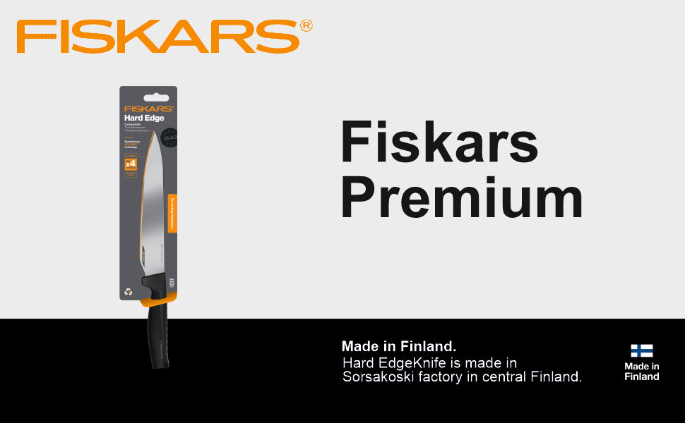 Fiskars Handle: Plastic with Softgrip ; Blade: Japanese Stainless Steel Hard Edge Carving Knife | 1051760