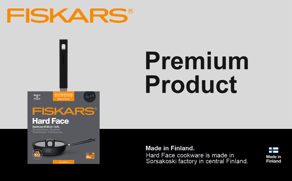 Fiskars Aluminium Hf Saut Pan 26Cm/2,8L W/Lid | 1052231