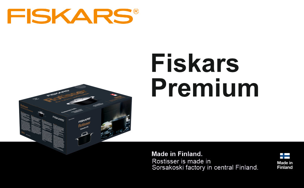 Fiskars Aluminium Casserole with a Stainless Steel Lid, 3.5L