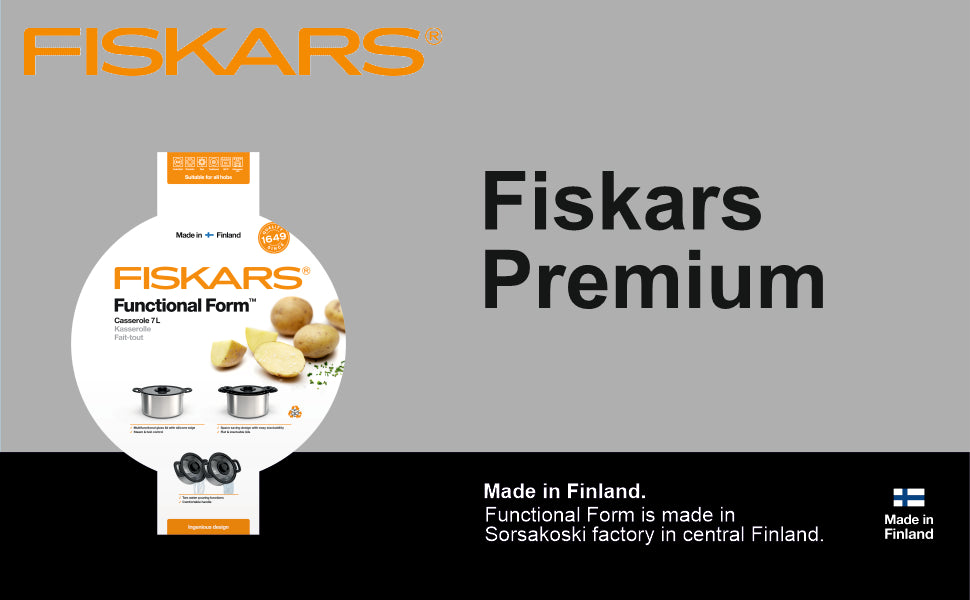 Fiskars Stainless Steel Ff Casserole 7,0L | 1026579