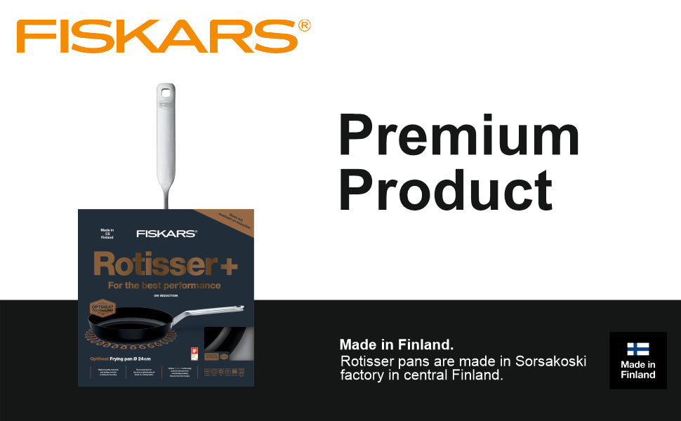 Fiskars Aluminium Rotisser Frying Pan 24Cm | 1023739