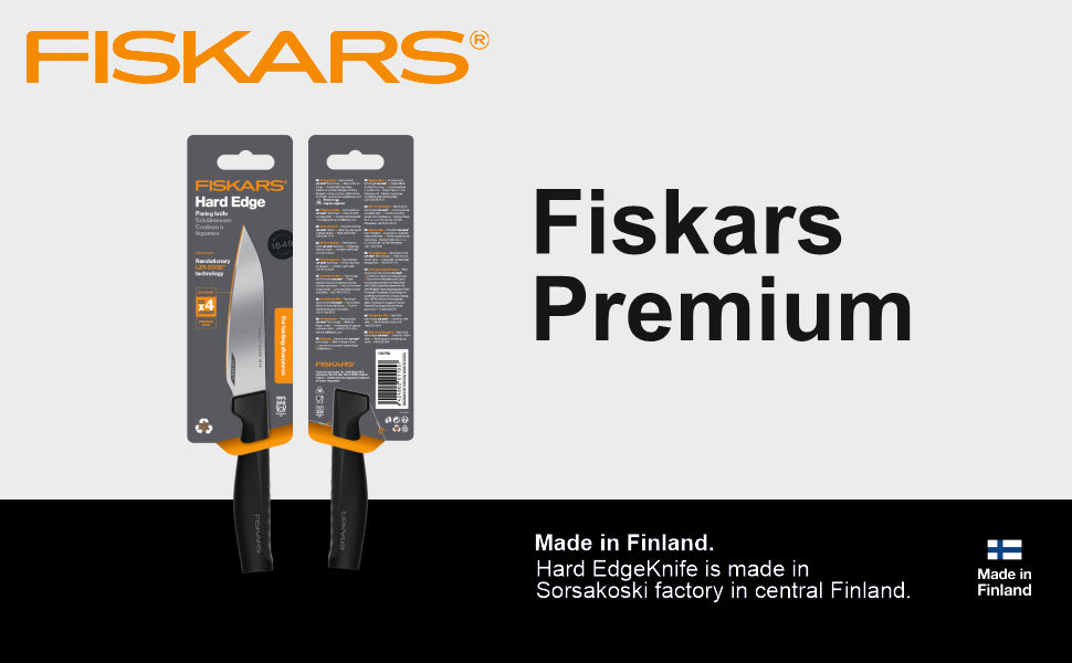 Fiskars Handle: Plastic with Softgrip ; Blade: Japanese Stainless Steel Hard Edge Paring Knife | 1051762