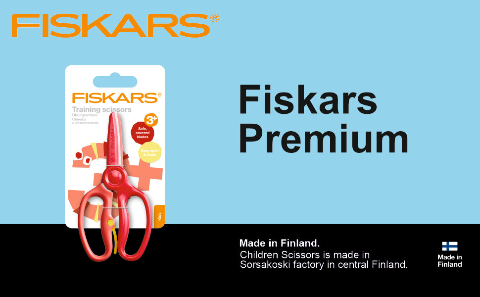 Fiskars Scissors, Plastic Training scissors, Red