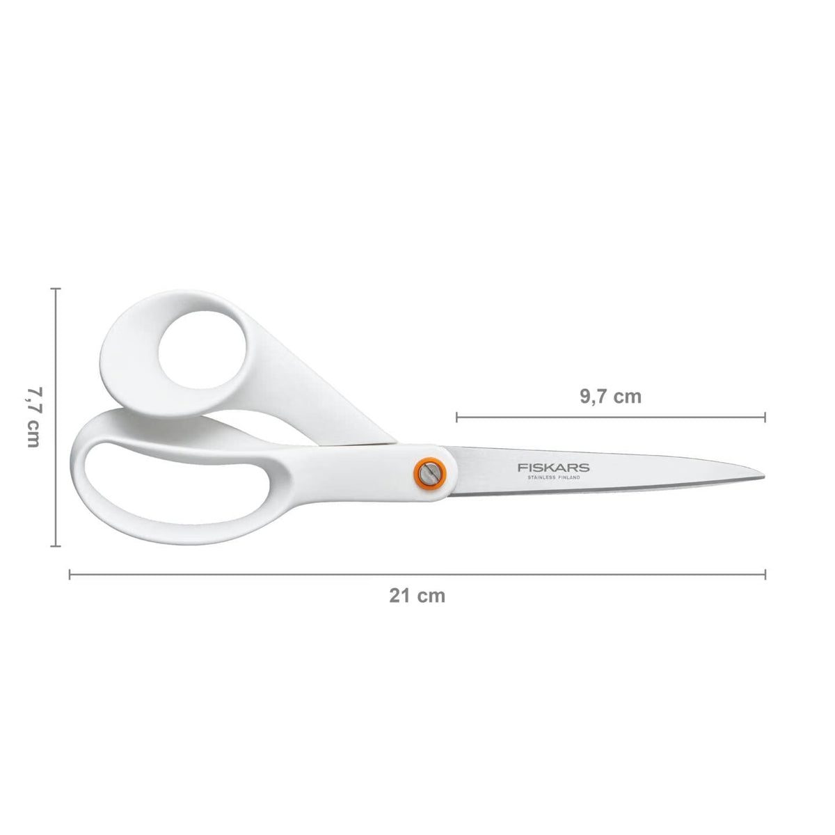FISKARS Ff universal scissors, Swedish sandvik steel, White 21cm