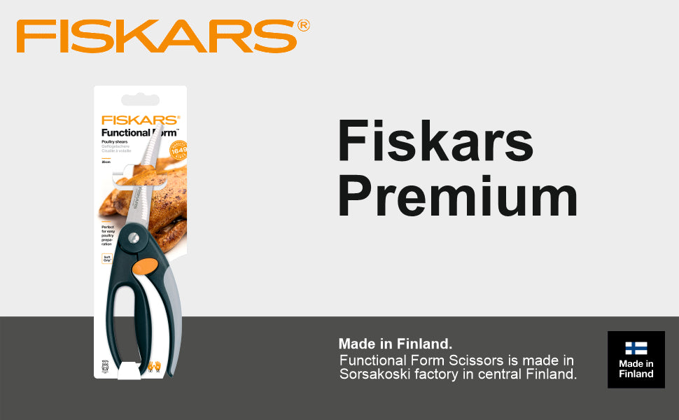 Fiskars Handle: Plastic With Softgrip; Blade: Japanese Stainless Steel Ff Poultry Shear 25Cm | 1003033