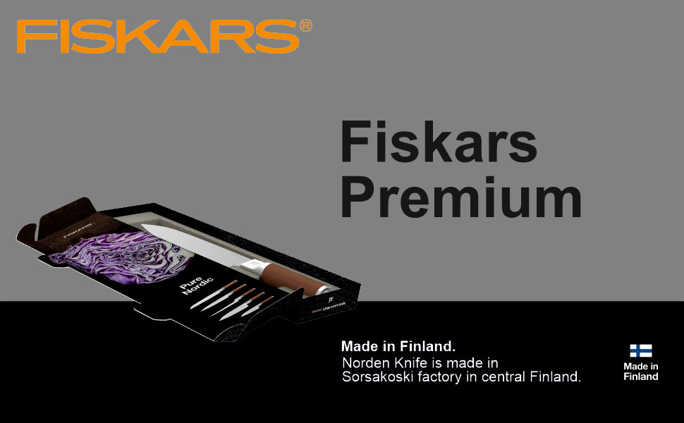 Fiskars Handle: Heat-Treated Birch; Blade: Stainless Steel Norden Large Cooks Knife | 1026419