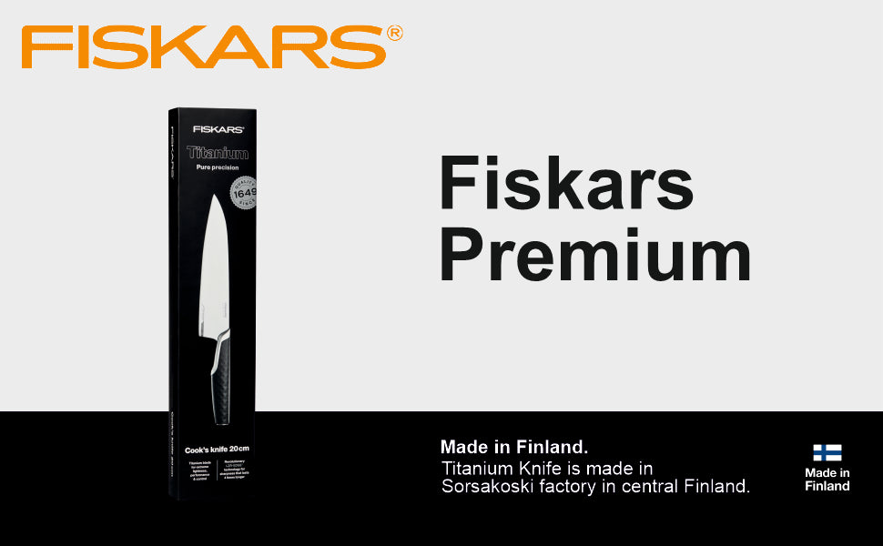 Fiskars Handle: Plastic; Blade: Titanium Titanium Cooks Knife 20 Cm | 1027294