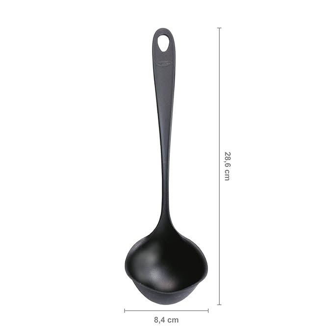 Fiskars Essential Non-Drip Soup Ladle, Made with Plastic, 29cm 1065594