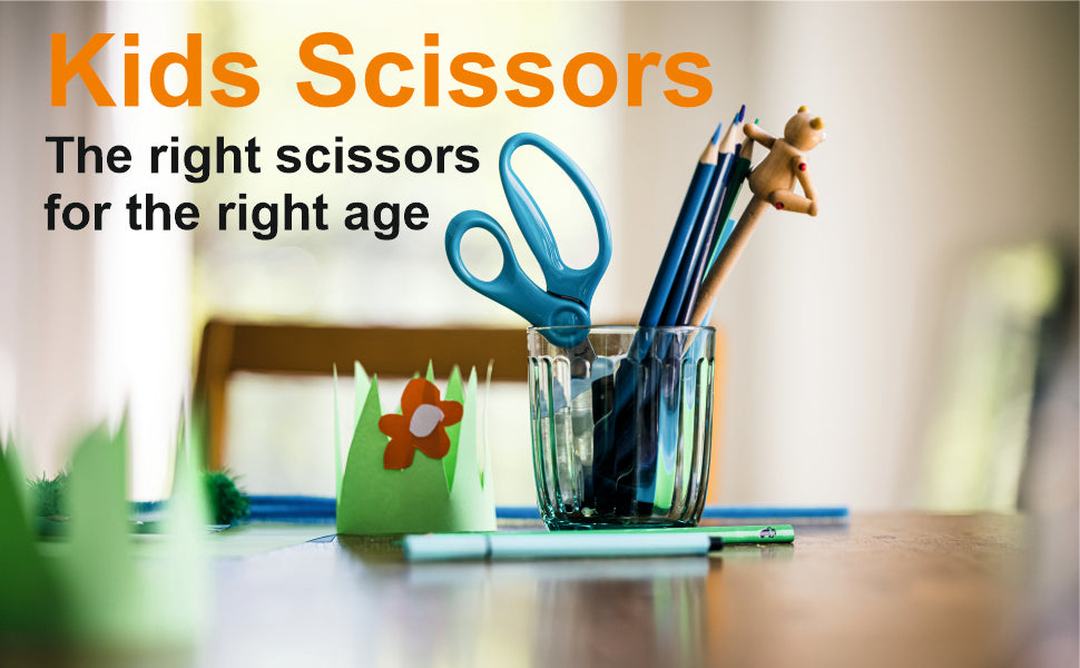 FISKARS Kids Scissors, Stainless steel, Turquoise, 13cm