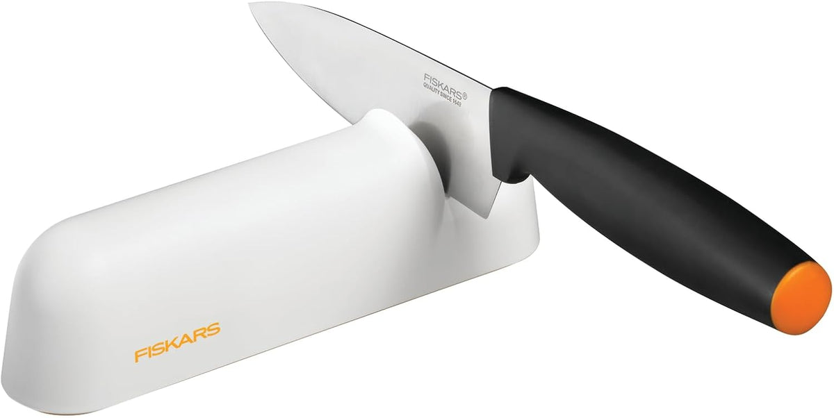 Fiskars Functional Form ROLL-Sharp Knife Sharpener, White