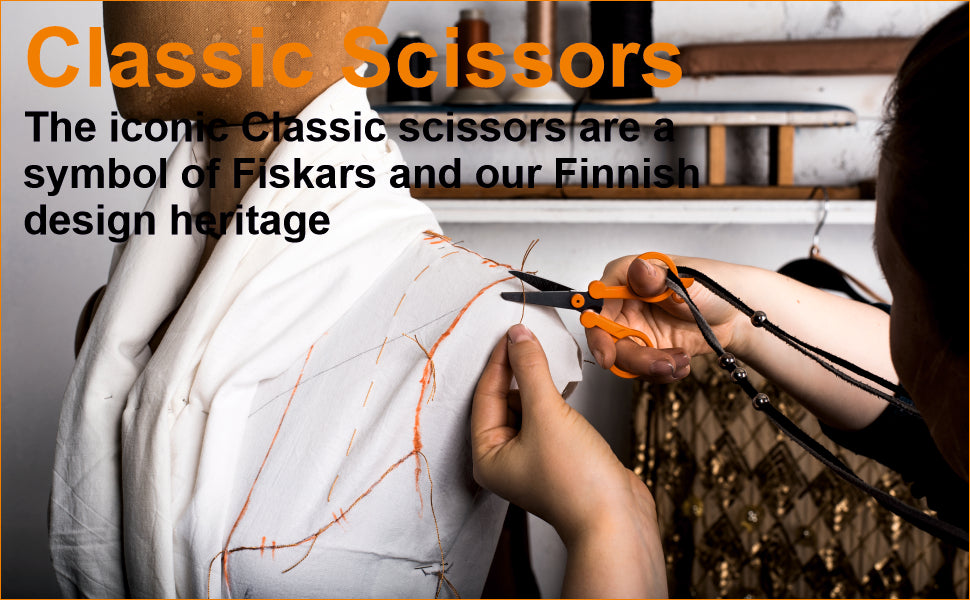 FISKARS Classic scissors, Classic Foldable scissors, Swedish Sandvik steel, 11cm