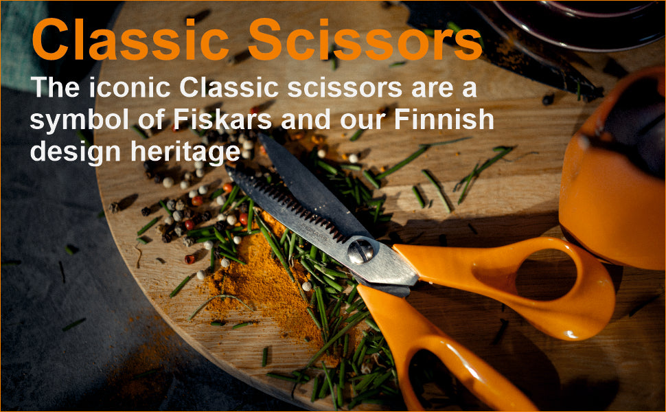 FISKARS Classic scissors, Classic Garden Scissors, Swedish Sandvik Steel, 18cm