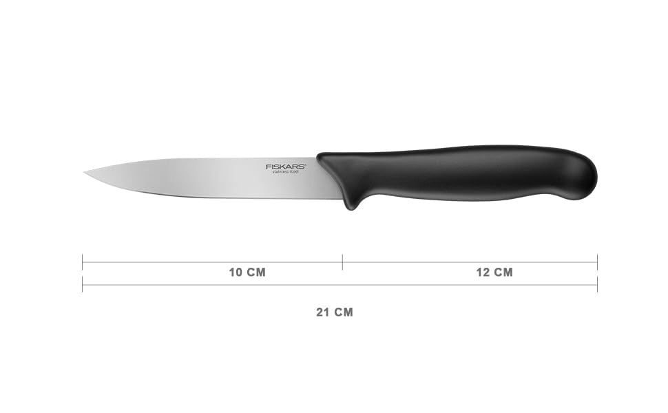 Fiskars Essential Paring Knife 10 cm | Stainless Steel | Table Display Ready