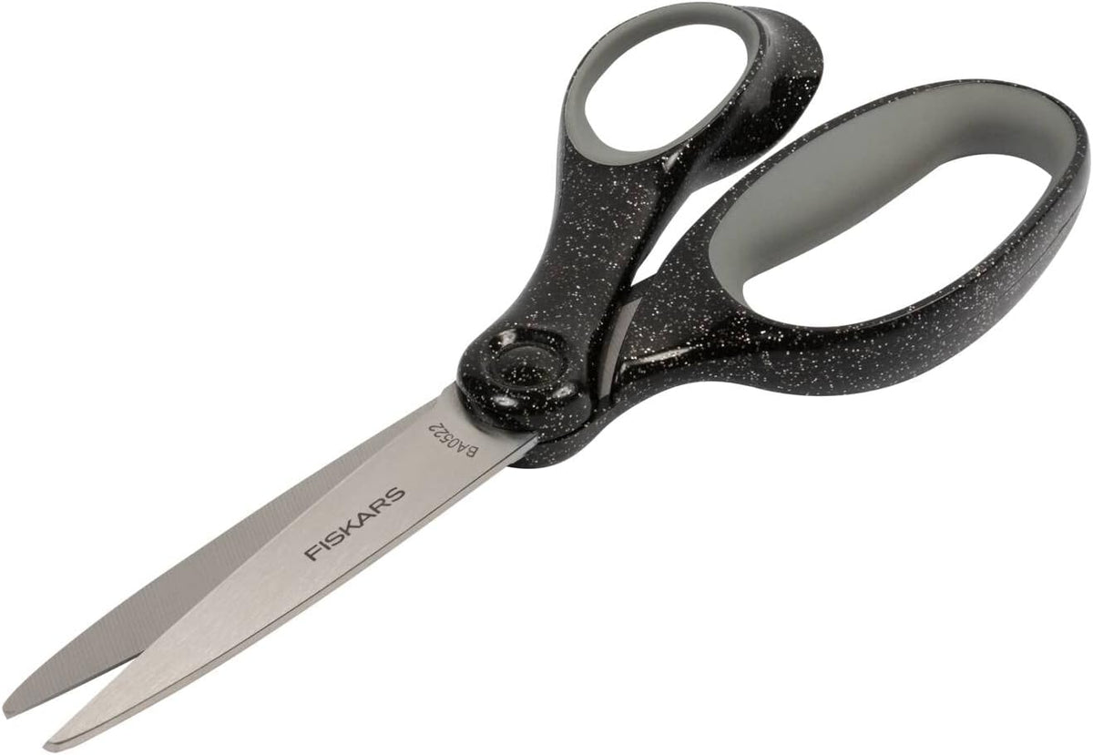 Fiskars School Scissors, Glitter Black, Stainless Steel, 18 cm