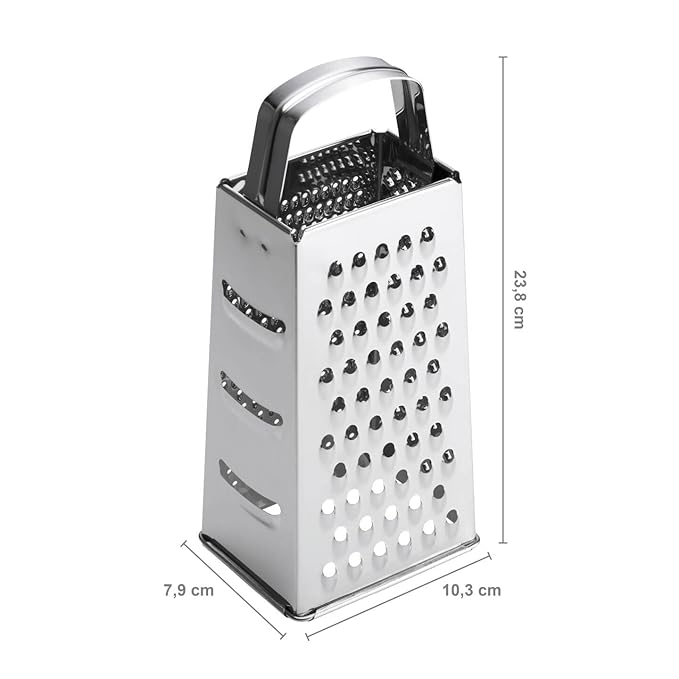 FISKARS Essential 4-sided Cheese Grater, Stainless steel, 23cm, Silver 1065589