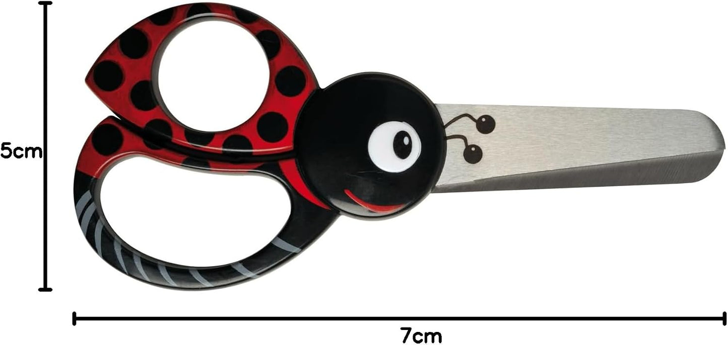 Fiskars Kids Scissors | Ladybird Design | Safety Blunt Tip | Ages 4+ | Ambidextrous