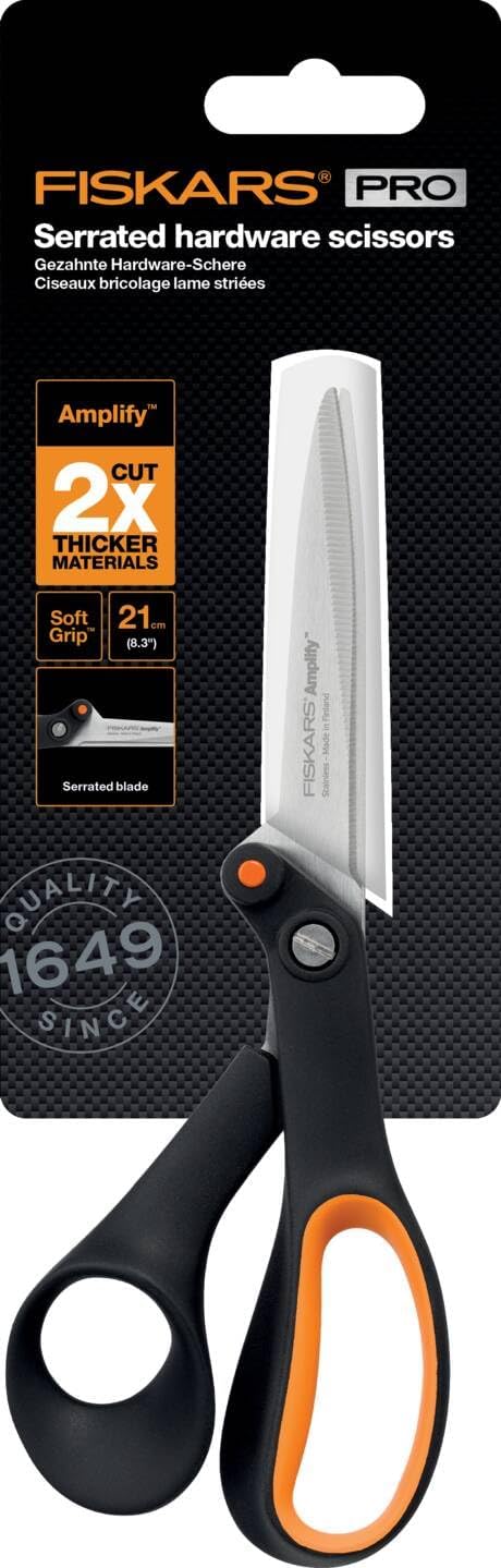 1020224 FISKARS HARDWARE AMPLIFY SCISSORS 21CM