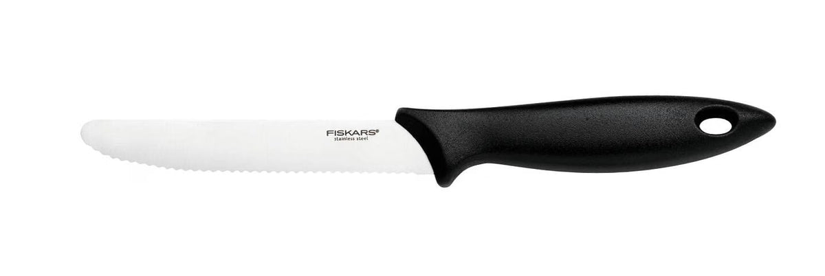 Fiskars Medium-Sized Serrated Knife for Bread & Tomatoes, Stainless Steel. 12cm