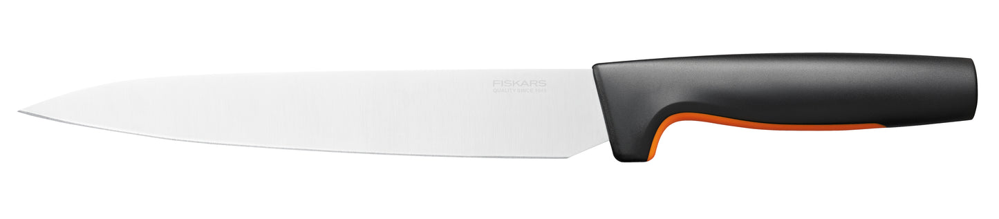 Fiskars FF Knife, FF Carving Knife, Japenese Stainless Steel, Made with Plastic Softgrip Handle, 24cm