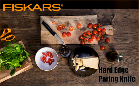 Fiskars Handle: Plastic with Softgrip ; Blade: Japanese Stainless Steel Hard Edge Paring Knife | 1051762