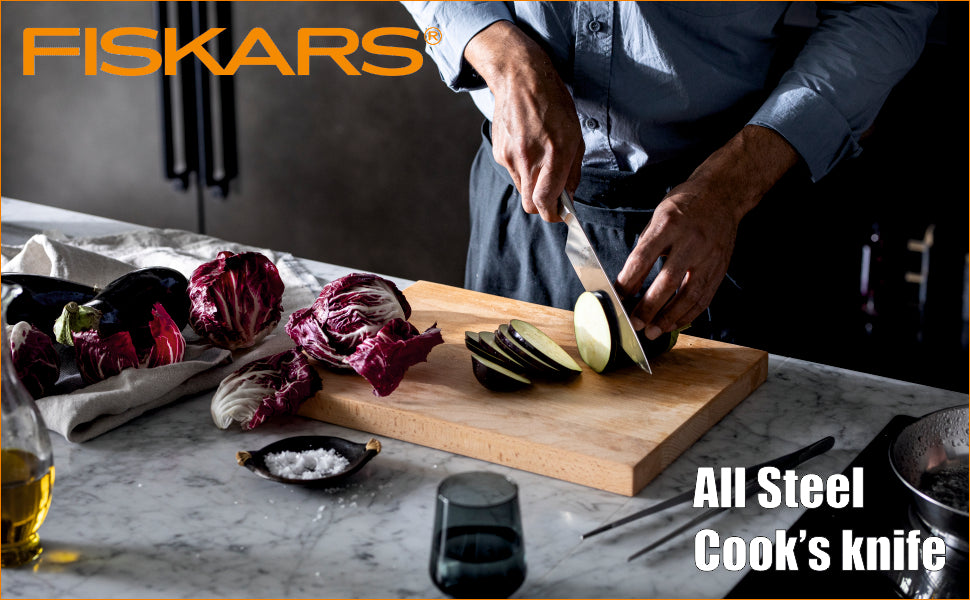 Fiskars Stainless Steel All Steel Large Cooks Knife 20Cm | 1062882