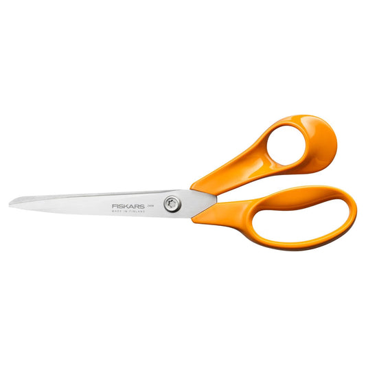 Fiskars Classic Universal Kitchen Scissors, Right-Handed, Total Length: 21 cm, Improved Torx Screw and More Ergonomic Handle, Sustainable Packaging, Quality Steel/Plastic, Orange, 1075031
