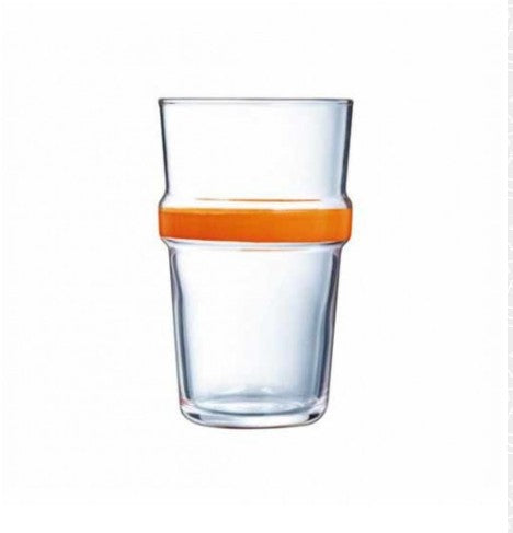 LUMINARC TEMPERED CADENCE ORANGE H/B TUMBLER 32 Set
