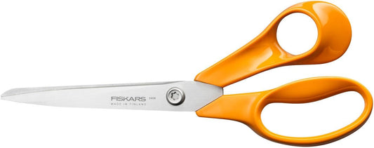 Fiskars Classic Universal Craft and Fabric Scissors, Right-Handed, Total Length: 21 cm, Improved Torx Screw and Ergonomic Handle, Quality Steel/Plastic, Orange, 1075032