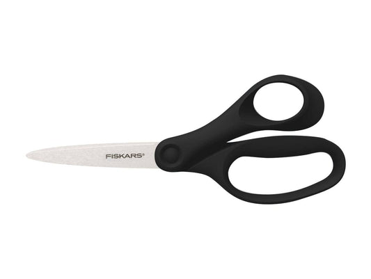 Fiskars School Scissors 18 cm | Black | Stainless Steel | Made in Finland