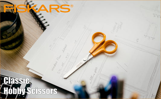 FISKARS Classic Scissors, Classic Hobby Scissors, Swedish Sandvik steel,13cm