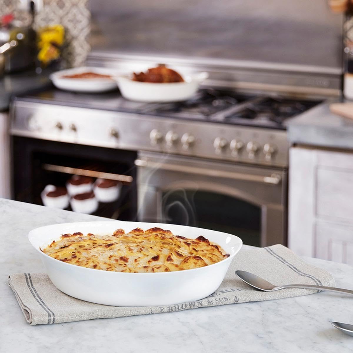 LUMINARC SMART CUISINE CARINE BL OVAL DISH 29X17