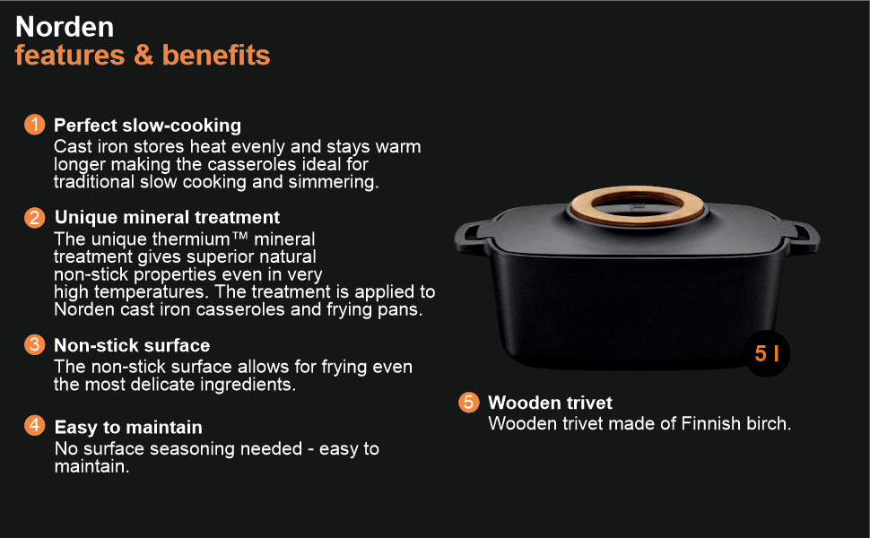 FISKARS Norden Cast Iron Pot 5L Oval | 1026567