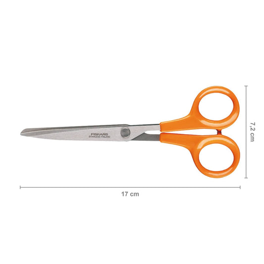 Fiskars Classic Paper Scissors 17 cm | Sandvik Steel | Ambidextrous | Made in Finland