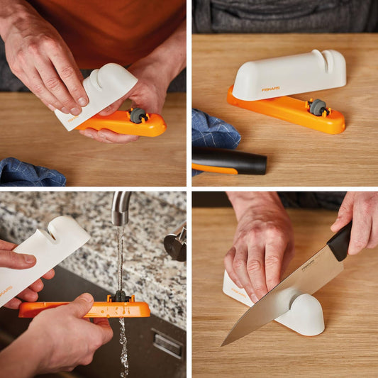 Fiskars Functional Form ROLL-Sharp Knife Sharpener, White