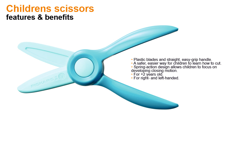 Fiskars Scissors, Plastic starters scissors, Teal
