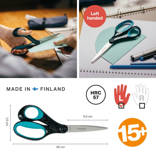 Fiskars Teen Scissors | Speckled Turquoise | Stainless Steel | Made in Finland