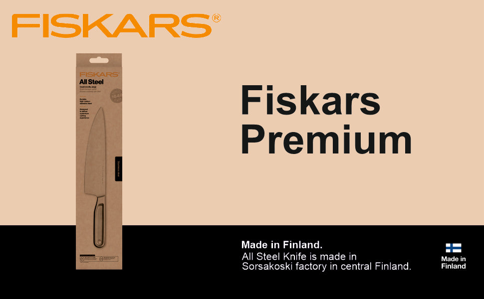 Fiskars Stainless Steel All Steel Large Cooks Knife 20Cm | 1062882