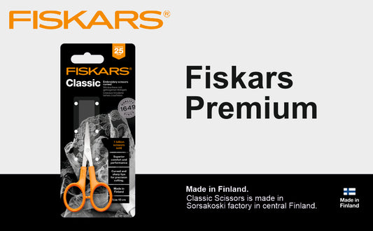 FISKARS Swedish Sandvik Steel Classic Embroidery Curved 10Cm | 1005144
