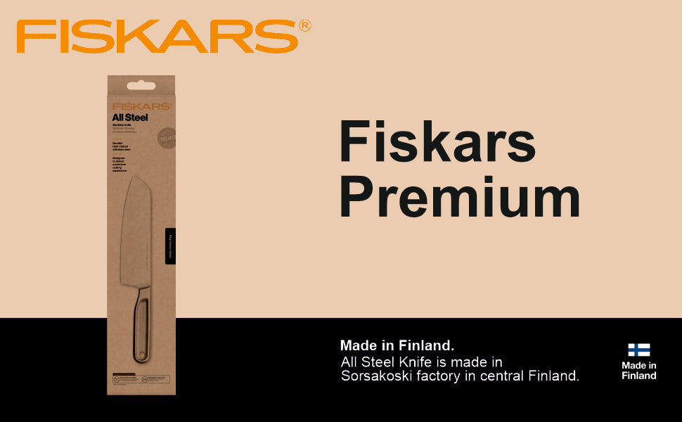 Fiskars Stainless Steel All Steel Santoku Knife 16Cm | 1062884