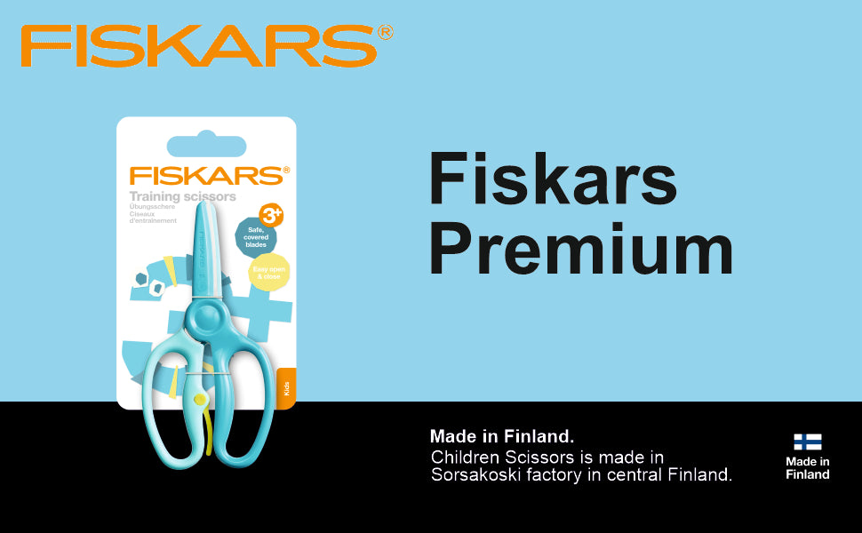 FISKARS Scissors, Plastic Training scissors, Teal
