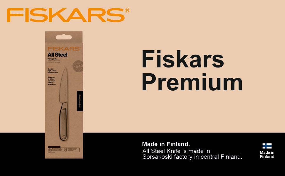 Fiskars Stainless Steel All Steel Paring Knife 10Cm | 1062887