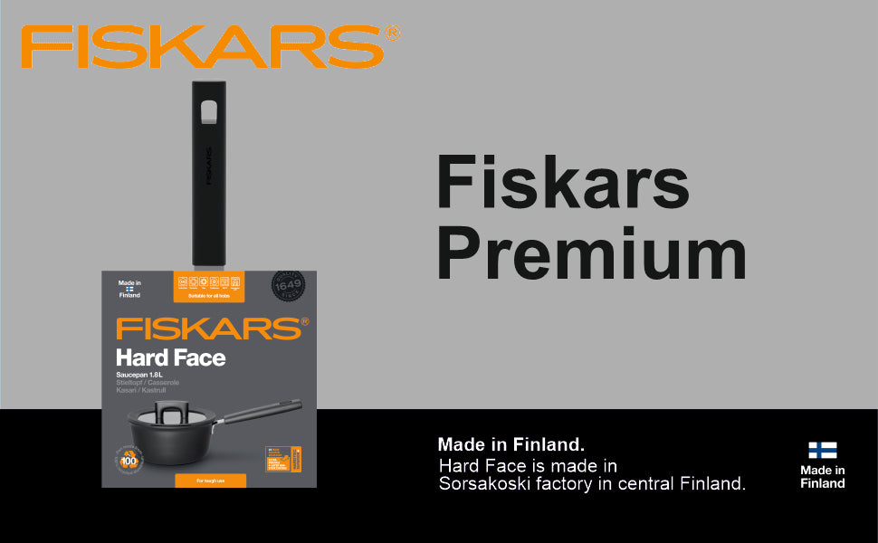 FISKARS Aluminium Hf Saucepan 1,8L/18Cm W/Lid | 1052226